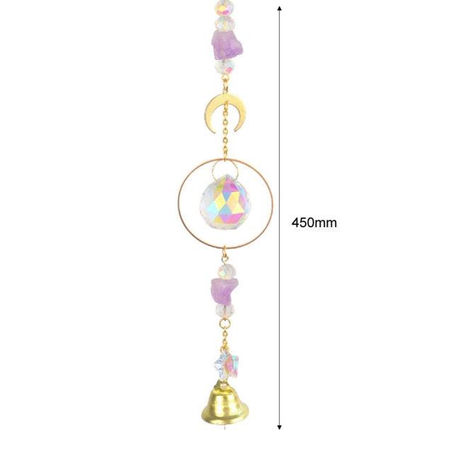 Hanging Sun Catcher Moon Light With Chain Pendant Ornaments  DAME BOHEME