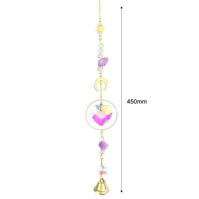 Hanging Sun Catcher Moon Light With Chain Pendant Ornaments  DAME BOHEME