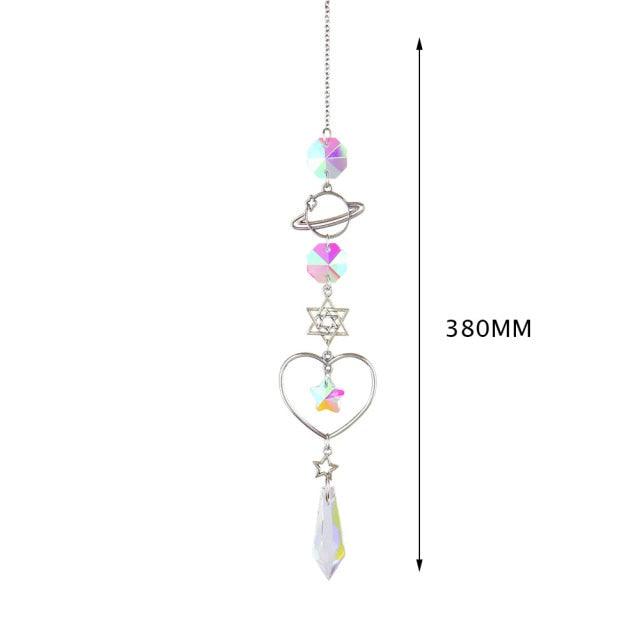 Hanging Sun Catcher Moon Light With Chain Pendant Ornaments  DAME BOHEME