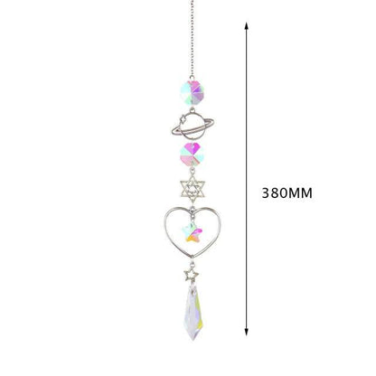 Hanging Sun Catcher Moon Light With Chain Pendant Ornaments  DAME BOHEME