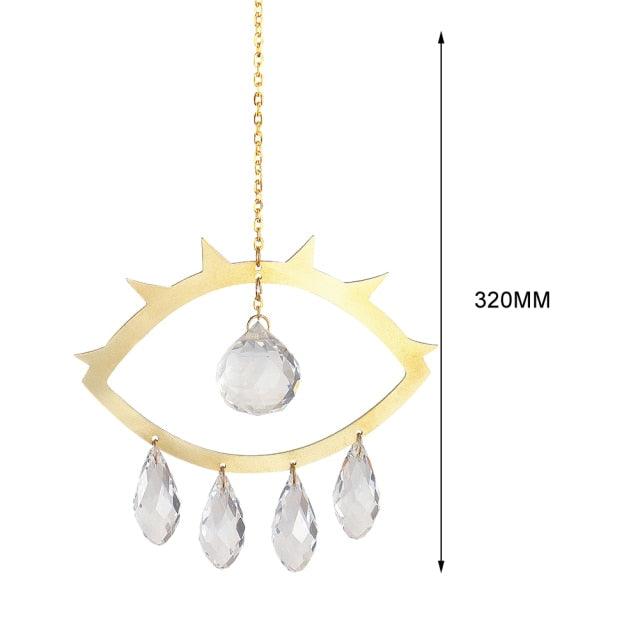 Hanging Sun Catcher Moon Light With Chain Pendant Ornaments  DAME BOHEME