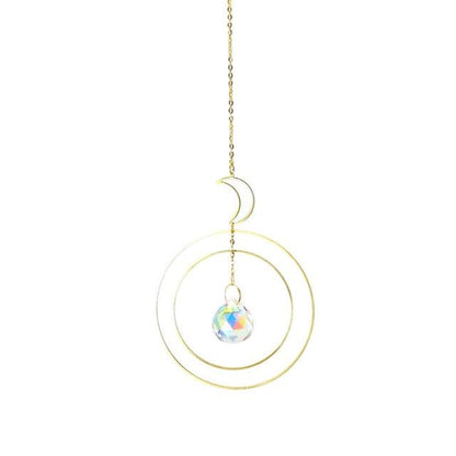 Hanging Sun Catcher Moon Light With Chain Pendant Ornaments  DAME BOHEME