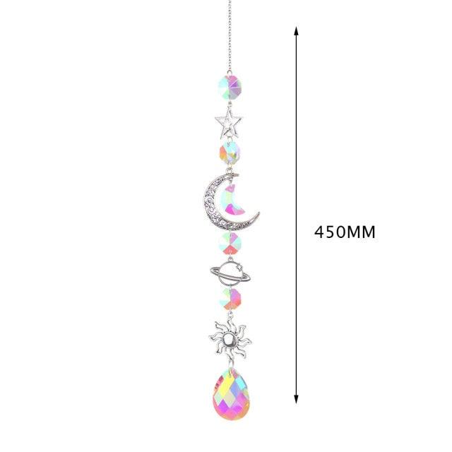 Hanging Sun Catcher Moon Light With Chain Pendant Ornaments  DAME BOHEME