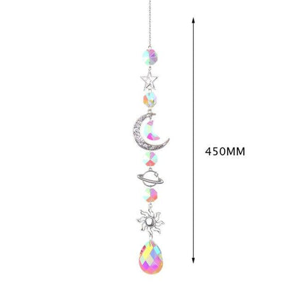 Hanging Sun Catcher Moon Light With Chain Pendant Ornaments  DAME BOHEME