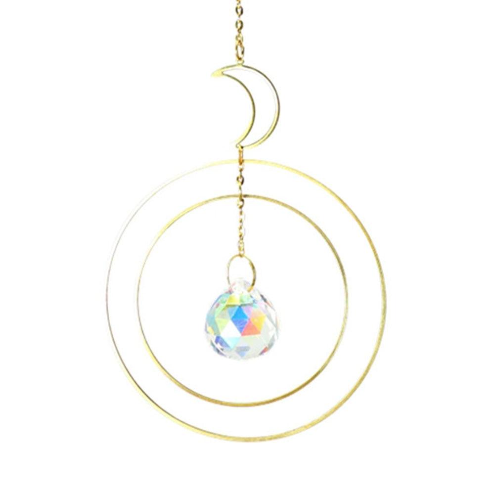 Hanging Sun Catcher Moon Light With Chain Pendant Ornaments  DAME BOHEME
