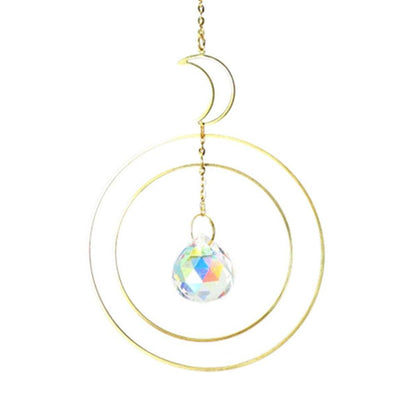 Hanging Sun Catcher Moon Light With Chain Pendant Ornaments  DAME BOHEME
