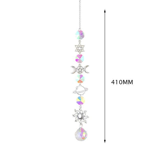 Hanging Sun Catcher Moon Light With Chain Pendant Ornaments  DAME BOHEME