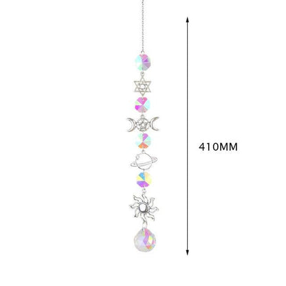 Hanging Sun Catcher Moon Light With Chain Pendant Ornaments  DAME BOHEME