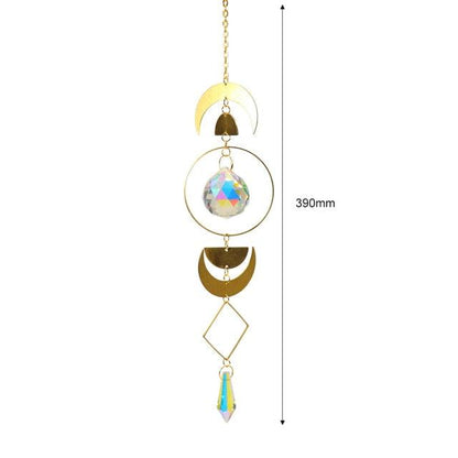 Hanging Sun Catcher Moon Light With Chain Pendant Ornaments  DAME BOHEME