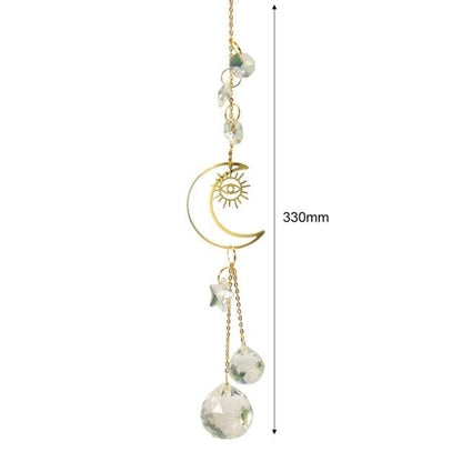 Hanging Sun Catcher Moon Light With Chain Pendant Ornaments  DAME BOHEME