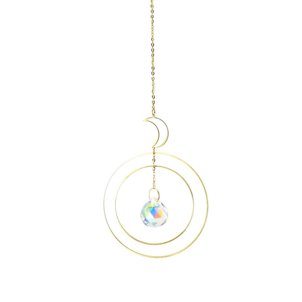Hanging Sun Catcher Moon Light With Chain Pendant Ornaments  DAME BOHEME