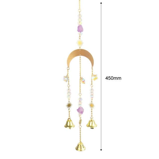 Hanging Sun Catcher Moon Light With Chain Pendant Ornaments  DAME BOHEME