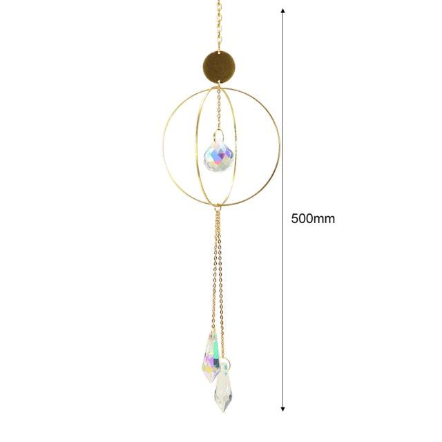 Hanging Sun Catcher Moon Light With Chain Pendant Ornaments  DAME BOHEME