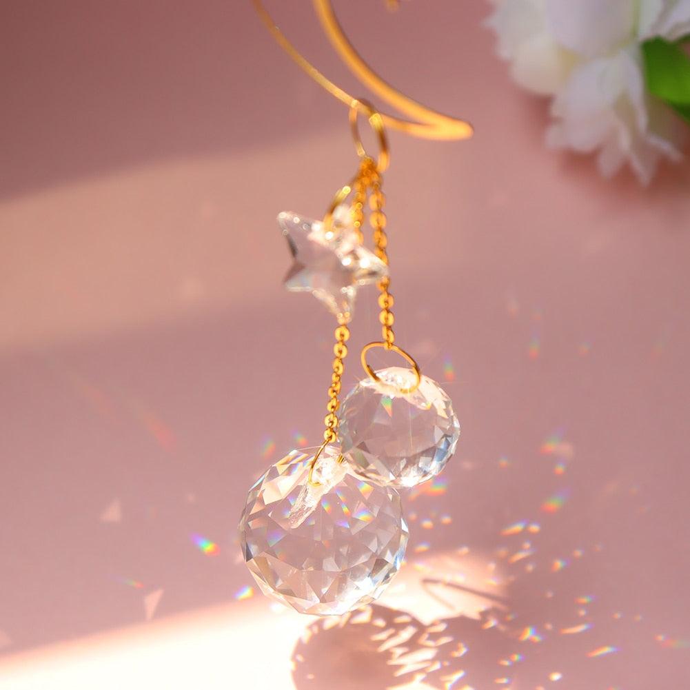 Hanging Sun Catcher Moon Light With Chain Pendant Ornaments  DAME BOHEME