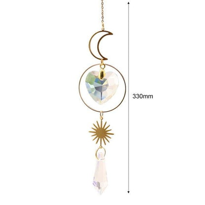 Hanging Sun Catcher Moon Light With Chain Pendant Ornaments  DAME BOHEME