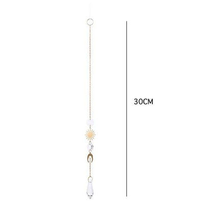 Hanging Sun Catcher Moon Light With Chain Pendant Ornaments  DAME BOHEME
