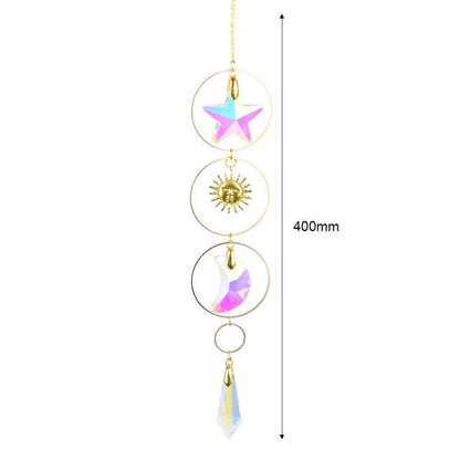 Hanging Sun Catcher Moon Light With Chain Pendant Ornaments  DAME BOHEME