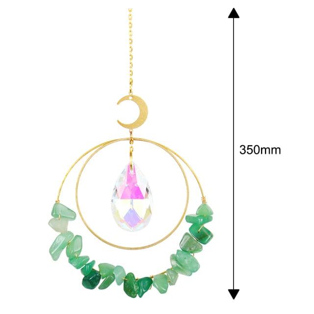 Hanging Sun Catcher Moon Light With Chain Pendant Ornaments  DAME BOHEME