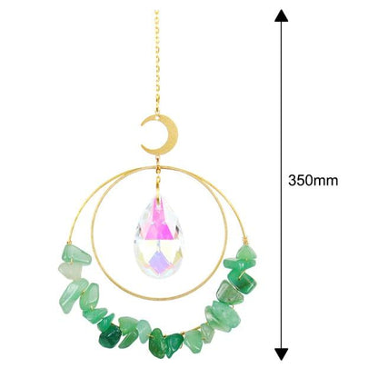 Hanging Sun Catcher Moon Light With Chain Pendant Ornaments  DAME BOHEME