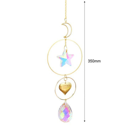 Hanging Sun Catcher Moon Light With Chain Pendant Ornaments  DAME BOHEME