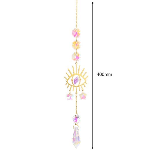 Hanging Sun Catcher Moon Light With Chain Pendant Ornaments  DAME BOHEME