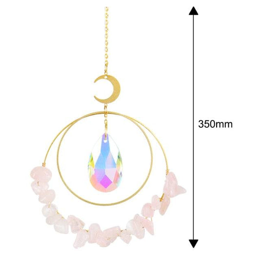 Hanging Sun Catcher Moon Light With Chain Pendant Ornaments  DAME BOHEME
