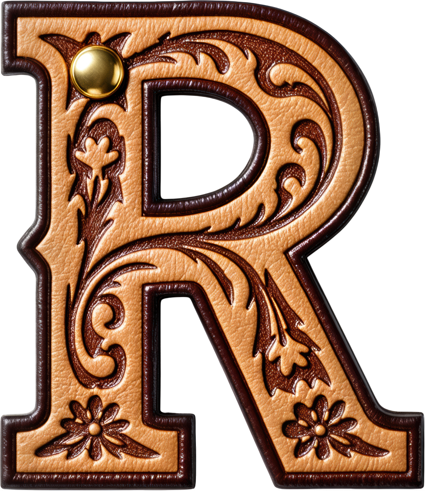 Monogrammed Initial Western Leather Look Saddle Longhorn Cowboy Cowgirl Kitchen Dish Towels Made in America  DAME BOHEME