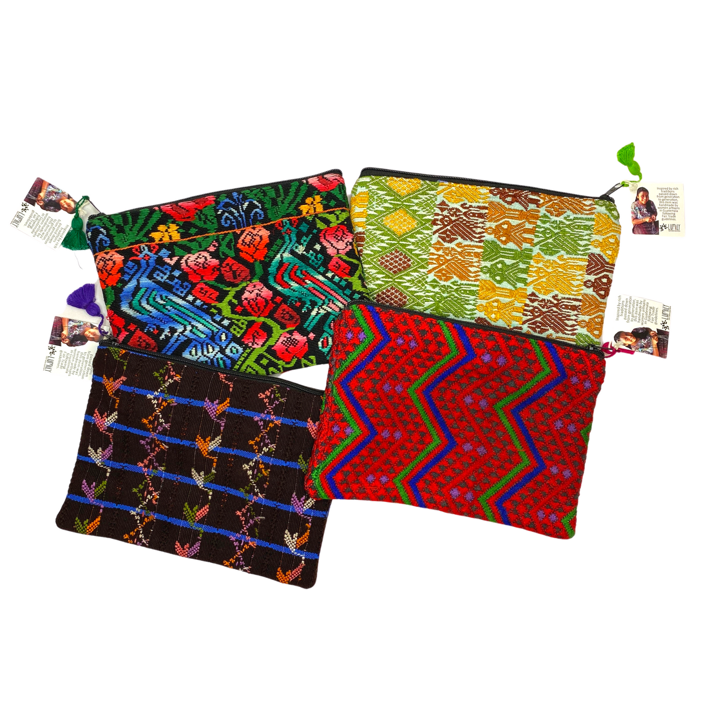 Maya Up-cycled Huipil Cosmetic One-of-a-Kind Bag (2XL) - Guatemala  DAME BOHEME