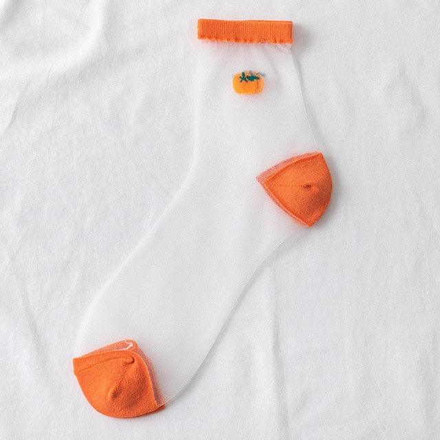 Summer Socks For Women Cartoon Fruits  DAME BOHEME
