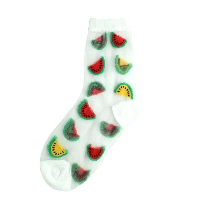 Summer Socks For Women Cartoon Fruits  DAME BOHEME