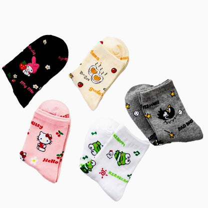 Colorful Cute Cat Frog Rabbit Design Creative Fashion Cotton Sailor Socks Cotton Socks Unisex Socks Running Climbing Casual Crew Socks For Men And Women  DAME BOHEME