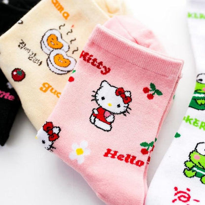 Colorful Cute Cat Frog Rabbit Design Creative Fashion Cotton Sailor Socks Cotton Socks Unisex Socks Running Climbing Casual Crew Socks For Men And Women  DAME BOHEME