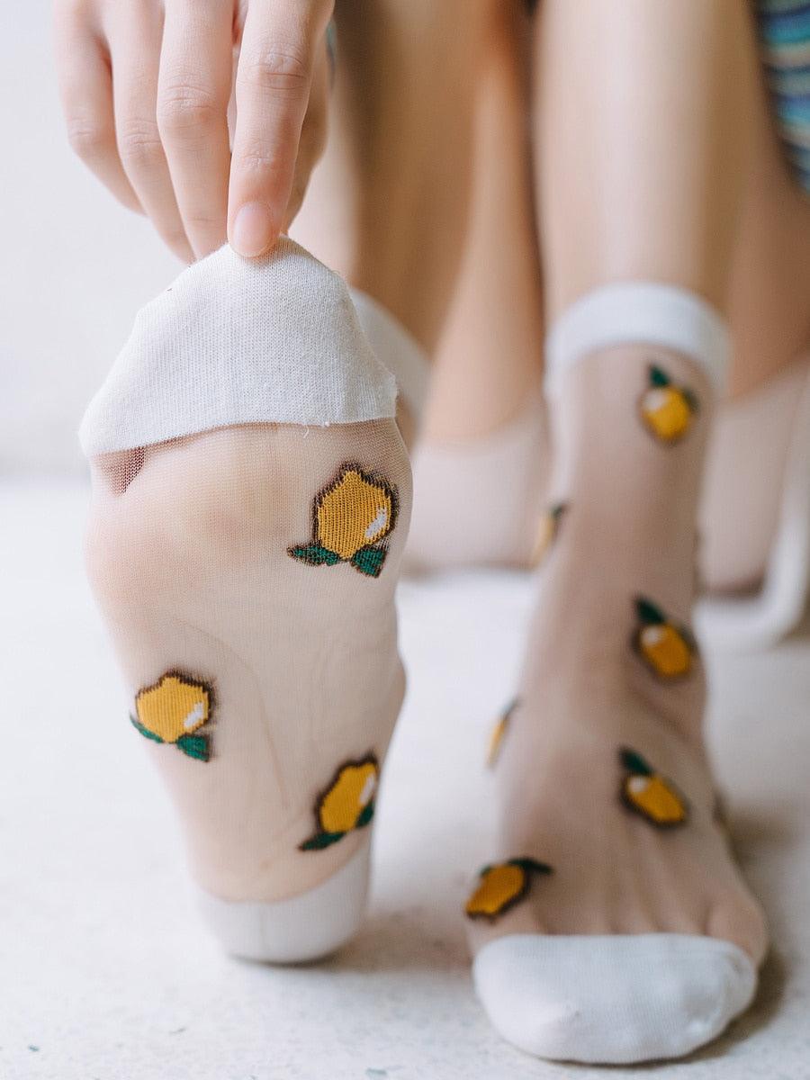 Summer Socks For Women Cartoon Fruits  DAME BOHEME