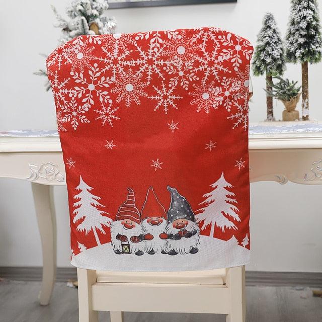 Stylish Chair Covers Christmas Santa Claus Chair Back Cover Christmas Dining Dinner Table Decoration New Year Party Supplies Dining Table Decoration for Home New Year Party  DAME BOHEME