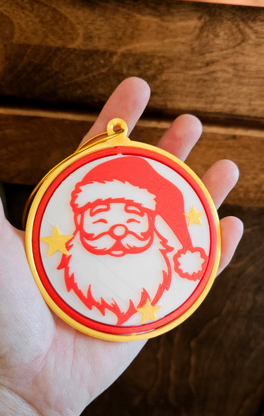 3d Print Santa Claus Christmas Ornament  DAME BOHEME