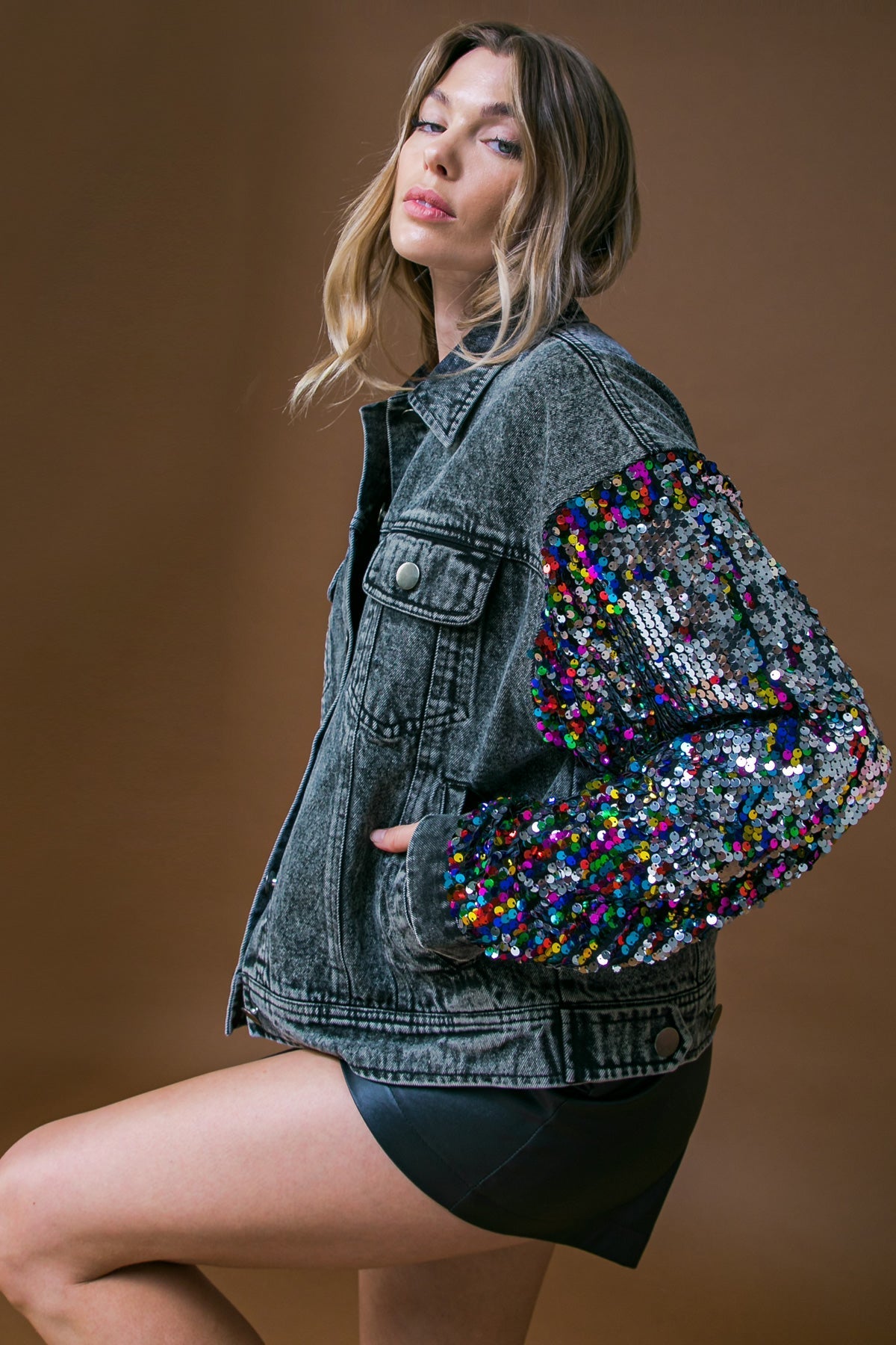 GOING THERE WASHED DENIM JACKET  DAME BOHEME