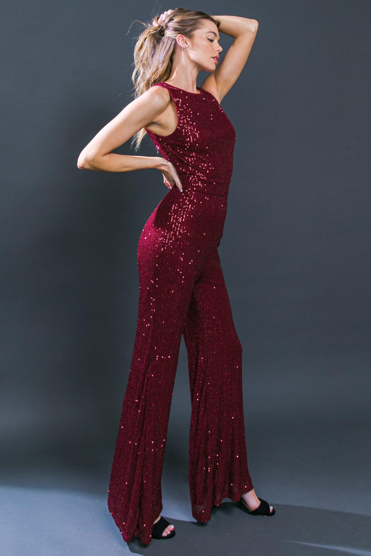 DIVINE WANDERINGS SEQUIN JUMPSUIT  DAME BOHEME