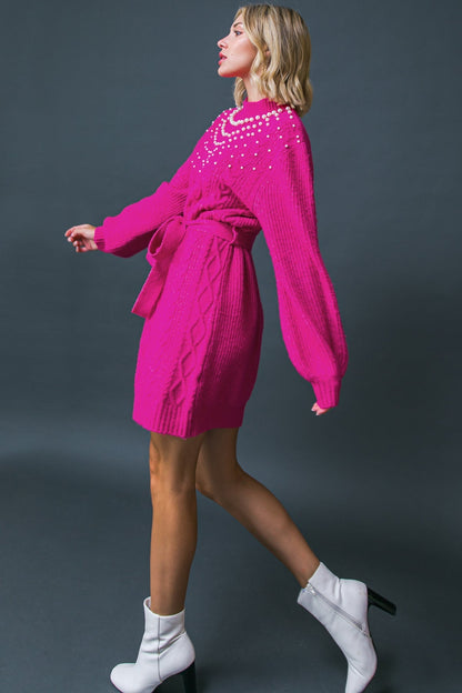 BRING THE VIBES SWEATER MINI DRESS  DAME BOHEME