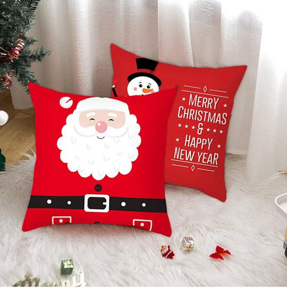 Santa Claus Cushion Cover Merry Christmas Christmas Deer Santa Claus Merry Christmas Decorative Sofa Throw Pillow Decorations For Home Christmas Ornament  DAME BOHEME