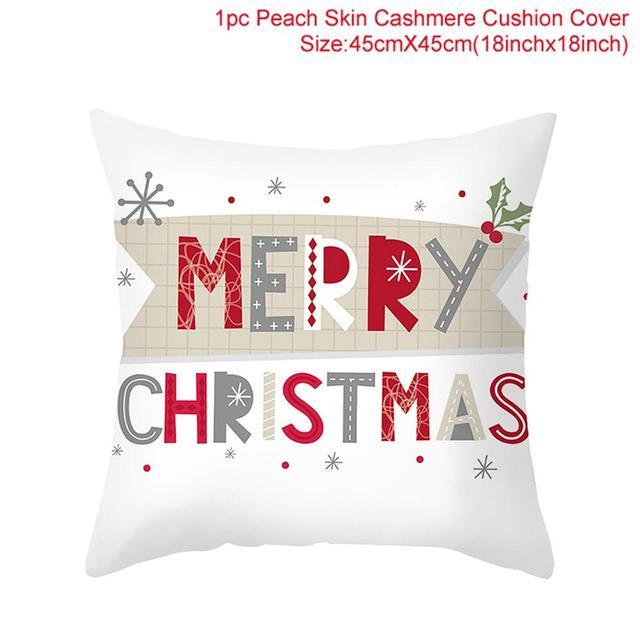 Santa Claus Cushion Cover Merry Christmas Christmas Deer Santa Claus Merry Christmas Decorative Sofa Throw Pillow Decorations For Home Christmas Ornament  DAME BOHEME