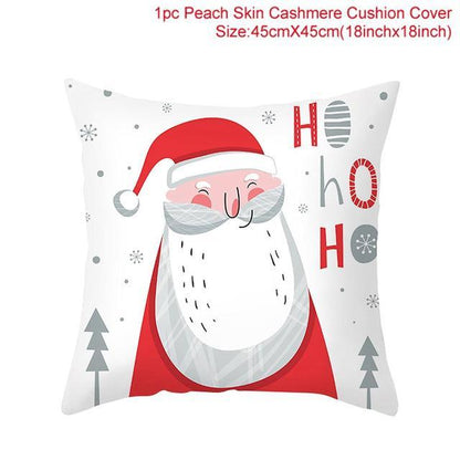 Santa Claus Cushion Cover Merry Christmas Christmas Deer Santa Claus Merry Christmas Decorative Sofa Throw Pillow Decorations For Home Christmas Ornament  DAME BOHEME