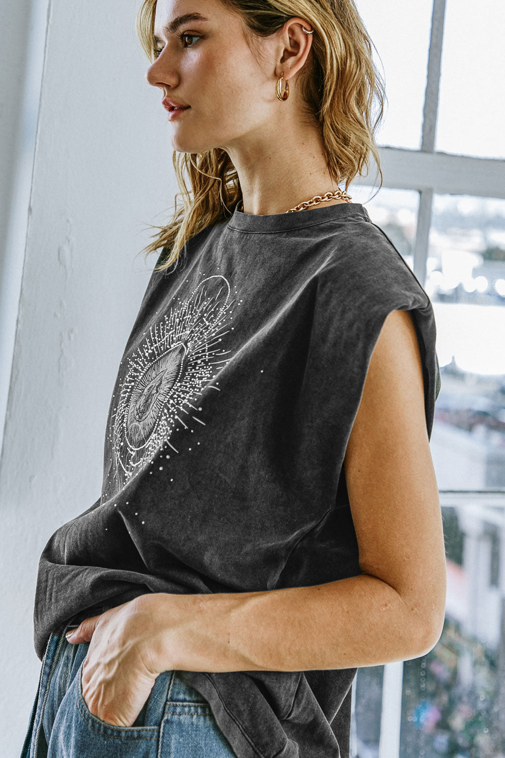 MY OWN PLANS WASHED KNIT TOP  DAME BOHEME