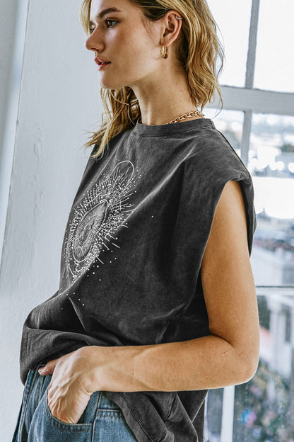 MY OWN PLANS WASHED KNIT TOP  DAME BOHEME