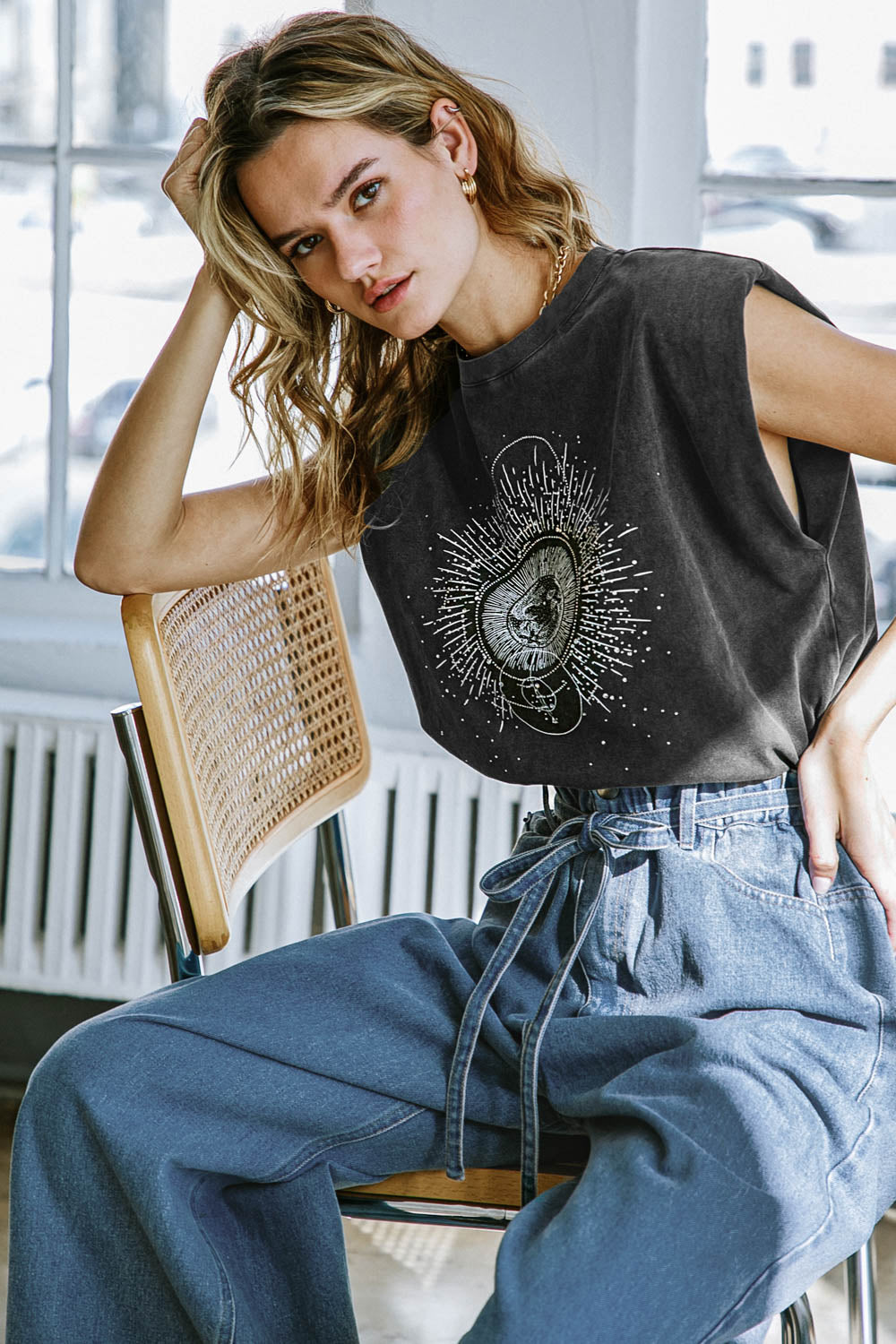 MY OWN PLANS WASHED KNIT TOP  DAME BOHEME