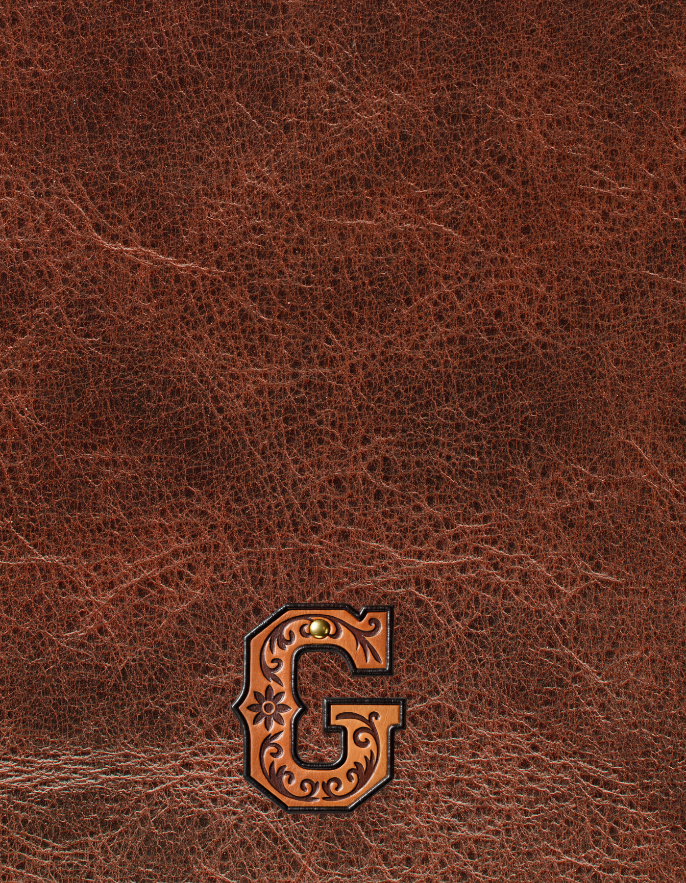 Monogrammed Initial Western Leather Look Saddle Longhorn Cowboy Cowgirl Kitchen Dish Towels Made in America  DAME BOHEME