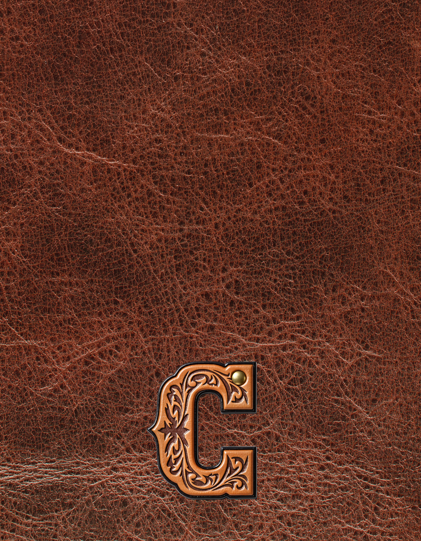 Monogrammed Initial Western Leather Look Saddle Longhorn Cowboy Cowgirl Kitchen Dish Towels Made in America  DAME BOHEME