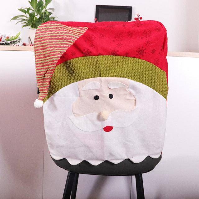 Stylish Chair Covers Christmas Santa Claus Chair Back Cover Christmas Dining Dinner Table Decoration New Year Party Supplies Dining Table Decoration for Home New Year Party  DAME BOHEME