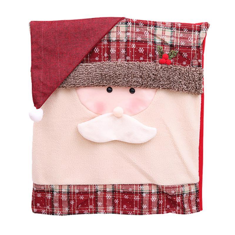 Stylish Chair Covers Christmas Santa Claus Chair Back Cover Christmas Dining Dinner Table Decoration New Year Party Supplies Dining Table Decoration for Home New Year Party  DAME BOHEME