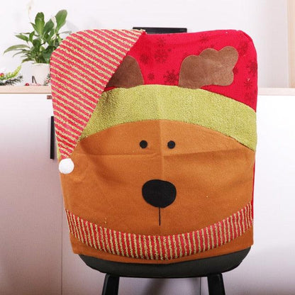 Stylish Chair Covers Christmas Santa Claus Chair Back Cover Christmas Dining Dinner Table Decoration New Year Party Supplies Dining Table Decoration for Home New Year Party  DAME BOHEME
