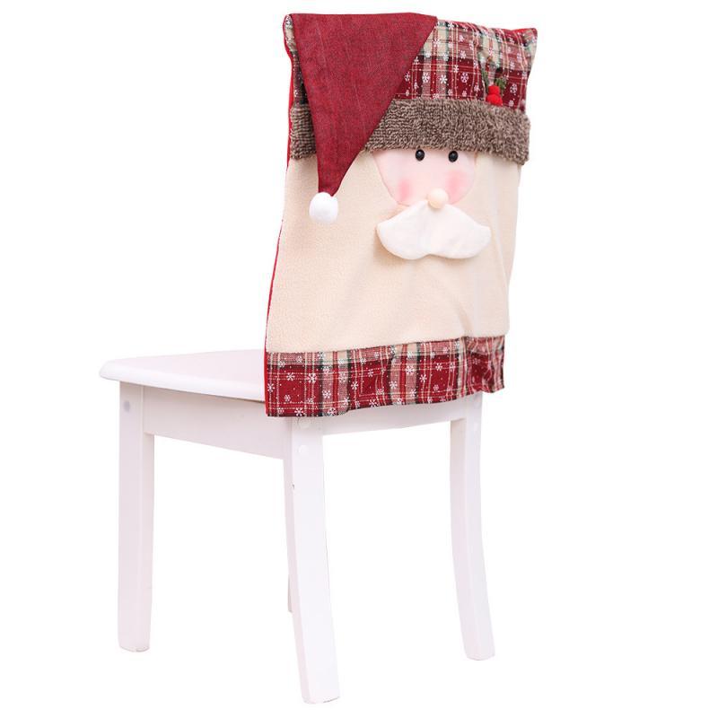 Stylish Chair Covers Christmas Santa Claus Chair Back Cover Christmas Dining Dinner Table Decoration New Year Party Supplies Dining Table Decoration for Home New Year Party  DAME BOHEME